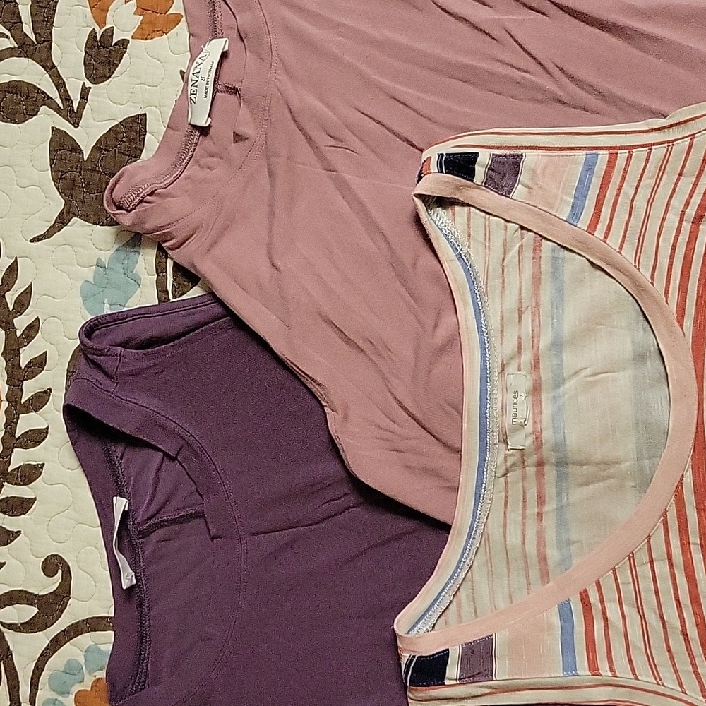 Zenana Tank Top Womens Size Small X3‎ pink mauve purple
